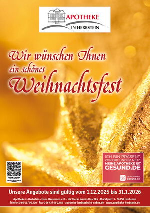 Angebote Dezember 2025 bis Januar 2026 - Vorderseite