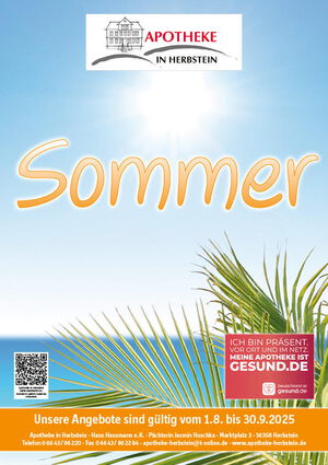 Angebote August bis September 2025 - Vorderseite