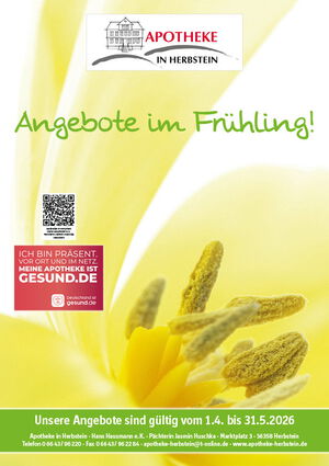 Angebote April 2026 bis Mai 2026 - Vorderseite